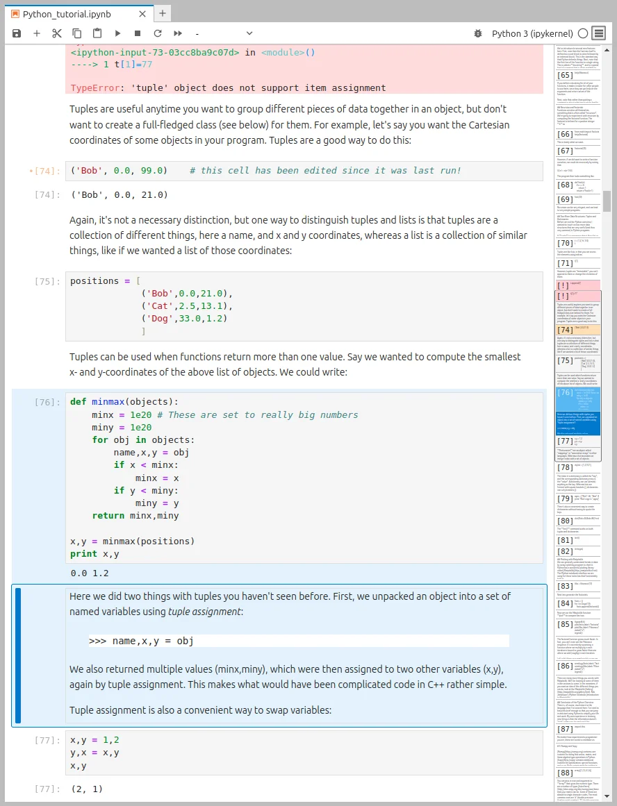 The notebook minimap in JupyterLab 4.3