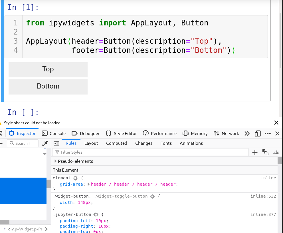 Comparing the Python code with the generated CSS layout.