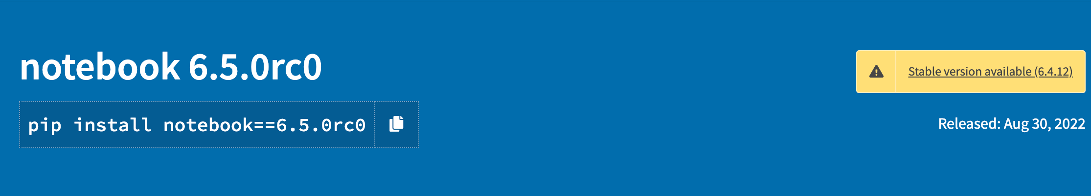 Notebook 6.5.0rc0 on PyPI