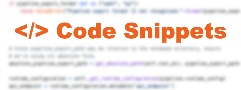 Reusable code snippets in JupyterLab
