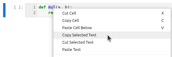 Copy/Cut/Paste Selected cells expose clipboard actions on cell source